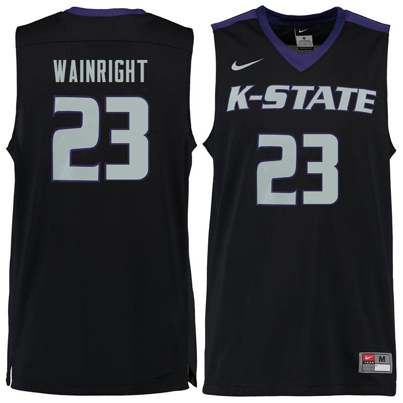 Men #23 Amaad Wainright Kansas State Wildcats College Basketball Jerseys Sale-Black